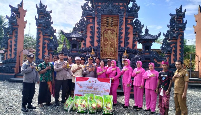 Jelang HUT Bhayangkara Polres Morowali Salurkan Bansos Di Bumi Raya