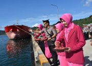 Jelang HUT Bhayangkara ke-77, Polres Morowali Utara gelar Tabur Bunga