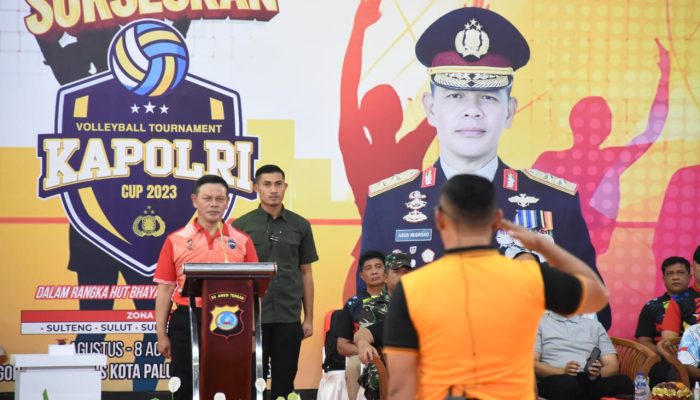 Kapolri Cup Zona VI dibuka, Kapolda Sulteng : Wujud nyata Polri mendukung perkembangan atlet bola voli