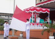 Diguyur Hujan, Tak Patahkan Semangat Peserta Upacara HUT ke-78 RI di IMIP