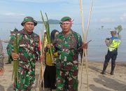 Wakili Dandim 1305/BT, Letda Inf Steven Lutang Hadiri Penanaman Mangrove Serentak