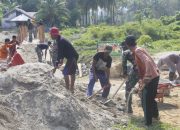 Satgas TMMD118 Kodim 1305/BT : Tengah Lakukan Persiapan Pengecoran