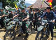 Tinjau Lokasi TMMD, Danrem 132/Tdl Naik Motor Trail