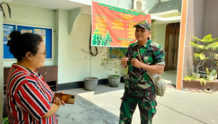 Jelang Nataru Bati Bakti TNI Tingkatkan Patroli & Sambangi Gereja