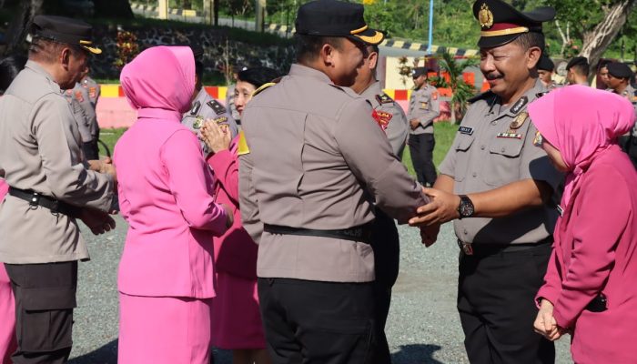 Kapolres Buol Pimpin Langsung Upacara 25 Personil Kenaikan Pangkat Bintara, Pama Serta Pamen