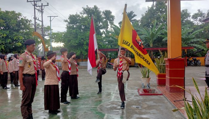 Pelantikan anggota saka bhayangkara baru oleh Mabigus Baolan