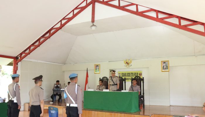 Polres Buol Kembali Jatuhkan Putusan PTDH Dua Personel Saat Gelar Sidang Komisi Kode Etik