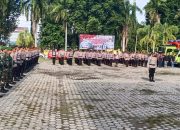 Kasdim 1307/Poso Hadiri Kegiatan Apel Bersama Dan Pelepasan Logistik Pemilu Tahun 2024 di Wilayah Kabupaten Poso