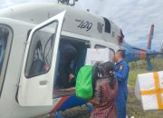 Polda Sulteng turunkan helikopter Polri jemput surat suara di TPS Dusun Watu Bamba
