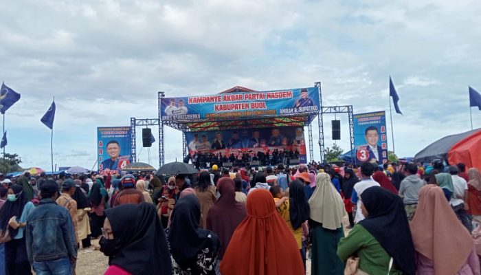 Ribuan Masa Pendukung Banjiri Kampanye Akbar Partai Nasdem di Kabupaten Buol