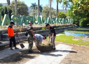Sambut Ramdhan, BPBD dan TNI lakukan aksi kebersihan