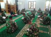 Tingkatkan Amalan Di Bulan Puasa Anggota Kodim 1307/Poso Tadarus Bersama Selesai Melaksanakan Sholat Berjamaah