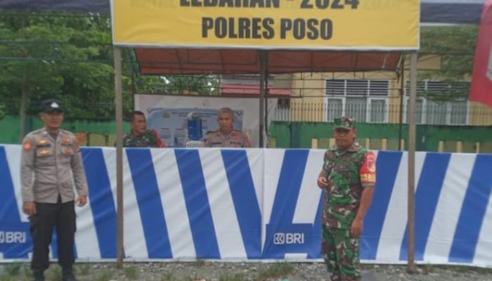 Pantau Arus Balik Mudik Lebaran, Personel Kodim 1307/Poso Bersama Polri Siap Berikan Pelayanan dan Kenyamanan Kepada Masyarakat