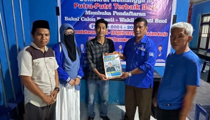 Hi. Muammar A. Koloi resmi mendaftar Bakal Calon Bupati di Partai Demokrat Buol