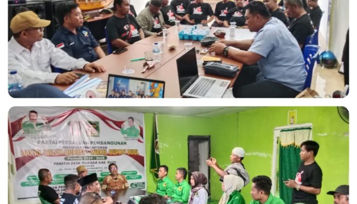 Drs Abdulah Lamase Bersama Tim Mengantarkan Formulir Pendaftaran di Partai Nasdem dan Partai PPP