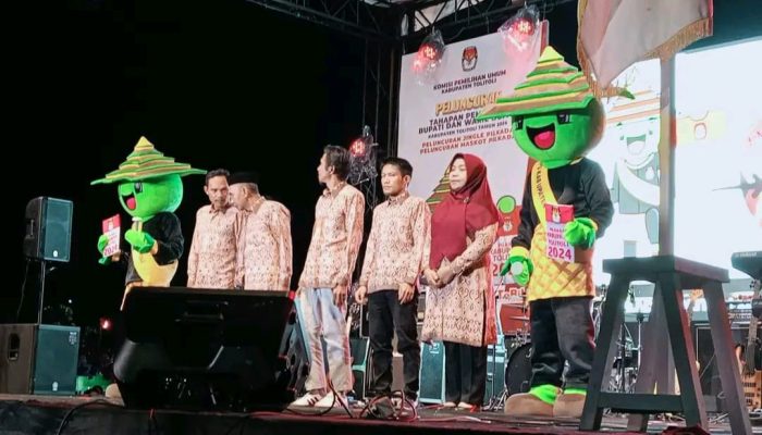 Bupati hadiri  Peluncuran Tahapan Pilkada, ditandai penetapan maskot
