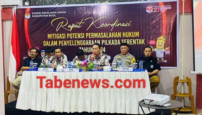 KPU Buol : Rakor Identifikasi Potensi Permasalahan Hukum Dalam Penyelenggaraan Pemilu Serentak Tahun 2024