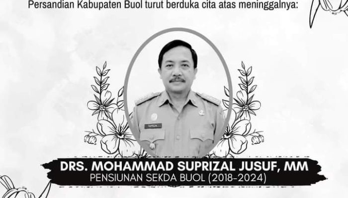Mantan Sekda Buol Drs. Moh Suprizal Jusuf, MM Telah Berpulang