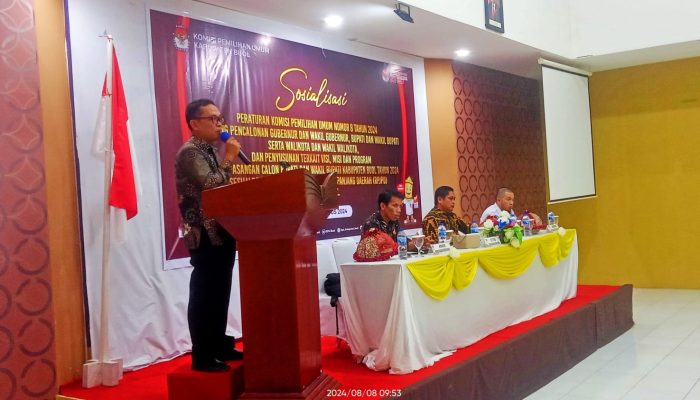 Ketua KPU Nanang SE Buka Secara Resmi Sosialisasi PKPU No 8 Tahun 2024