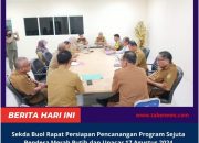 Sekda Buol Pimpin Rapat Persiapan Pencanangan Program Sejuta Bendera Merah Putih dan Upacara 17 Agustus 2024