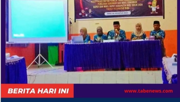 PPK Biau Laksanakan Rapat Pleno Terbuka DPHP Tingkat Kecamatan Biau Pemilihan Gubernur dan Wakil Gubernur Sulteng, Bupati dan Wakil Bupati Kabupaten Buol Tahun 2024