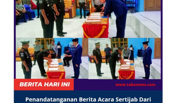 Sertijab Kalapas Kelas III Leok Edi Yulianto, SH Kepada Kalapas Baru Mansur, S.Sos., M.Si