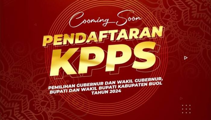 KPU Buol Buka Rekrutmen KPPS di 276 TPS Sekabupaten Buol