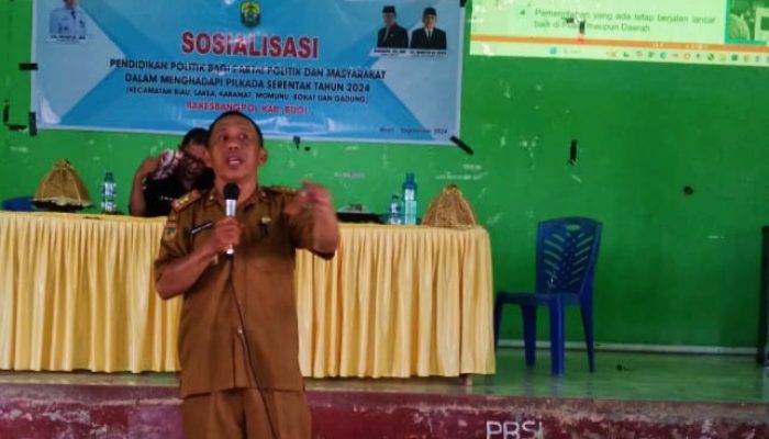 Kesbangpol Buol Gelar kegiatan Sosialisasi Pendidikan Politik Bagi Partai Politik dan Masyarakat Dalam Menghadapi Pilkada Serentak 2024
