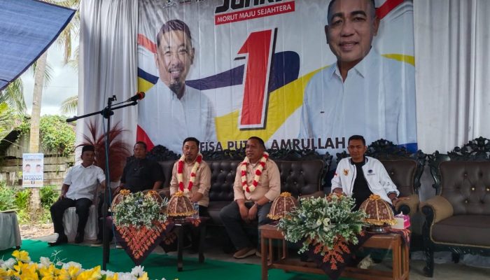 Kampanye Pertemuan, paslon Bupati dan wabub morut nomor urut 1 aman terkendali dan riang gembira