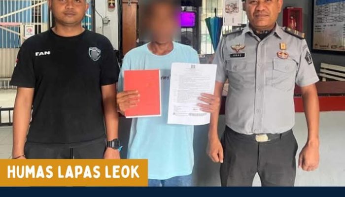 Pembinaan Berhasil, WBP Lapas Kelas III Leok Terima Pembebasan Bersyarat