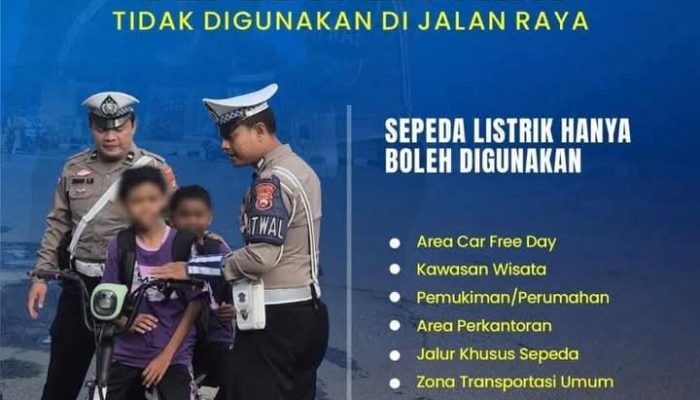 “Polantas Polres Tolitoli Himbau Orang Tua, Cegah Anak Pakai Sepeda Listrik’ini Pesan Setya Brata