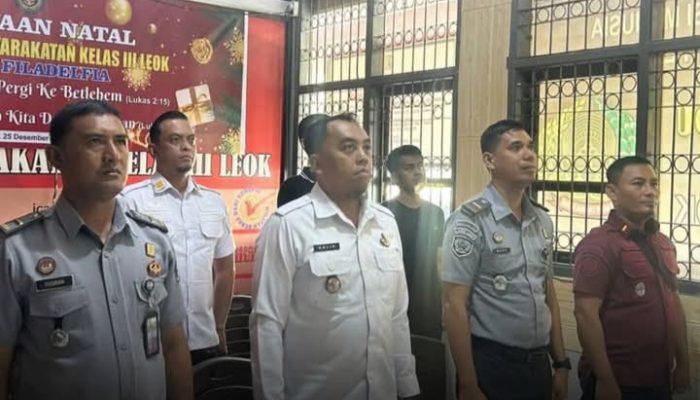 Lapas Kelas III Leok Ikuti Zoom Pemberian Remisi Khusus Natal dan Hari Raya 2024