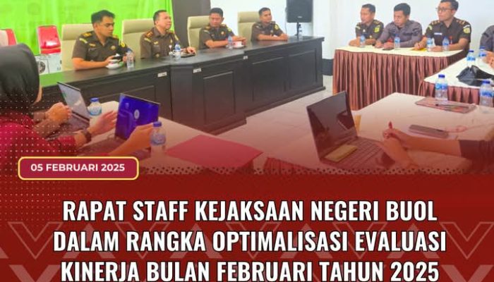 Adhitya Trisanto, S.H.,M.H Pimpin Rapat Staf Evaluasi dan Optimalisasi Kerja 2025