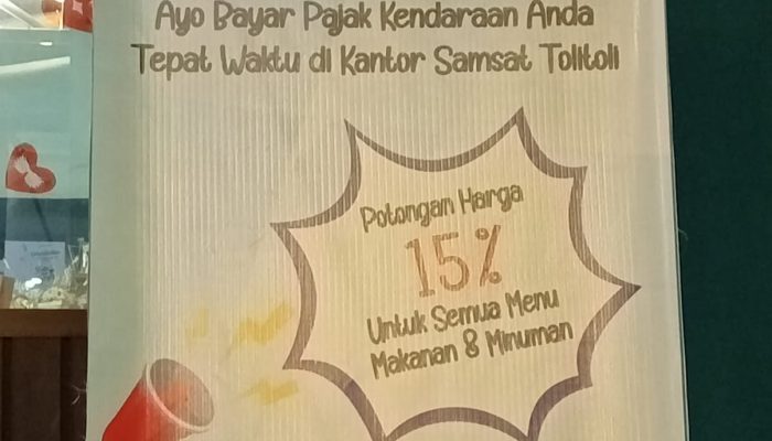 menu Kopi dan Makanan & minuman di Warkop di jalan Sultan Hasanuddin Toli-toli,ada potongan harga 15% Dari SAMSAT”