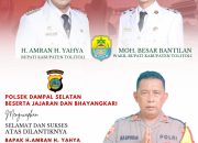 Kapolsek Dampal Selatan Ucapkan Selamat atas Pelantikan Bupati Tolitoli, Ajak Warga Jaga Keamanan