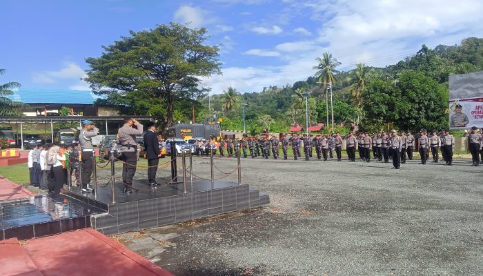 Bupati Buol Pimpin Apel Gelar Pasukan Operasi Tinombala 2025, Dalam Pengamanan Idul Fitri 1446 H