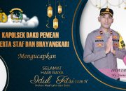 Kapolsek Dakopemean bersama Ibu ucapkan selamat Idul Fitri