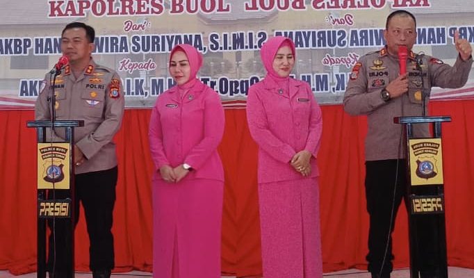 Pisah Sambut Kapolres Lama AKBP Handri Wira Suriyana S.I.K, M.A.P dan Kapolres Baru AKBP Irwan S.I.K MH, M.Tr.Opsla