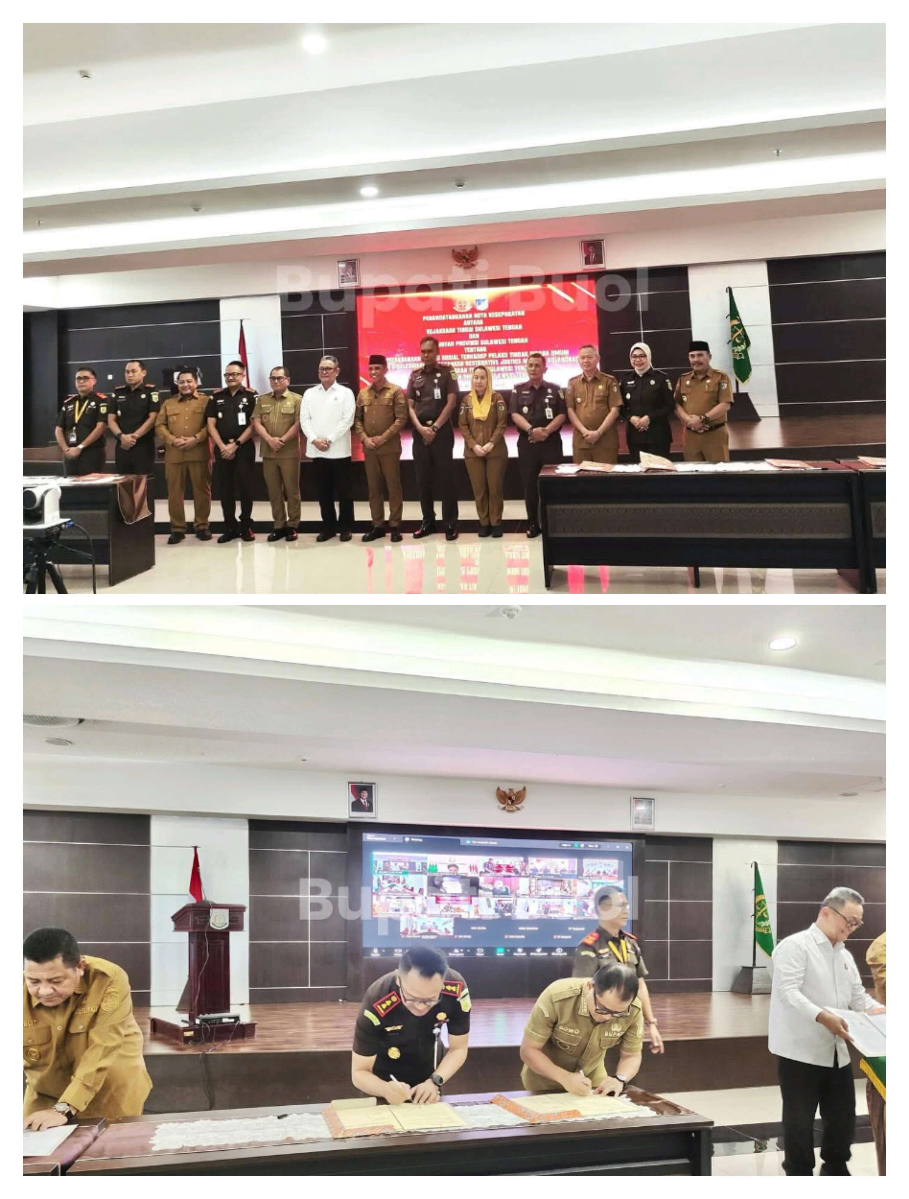 Bupati Buol Apresiasi Kesepakatan Restorative Justice di Kejati Sulteng