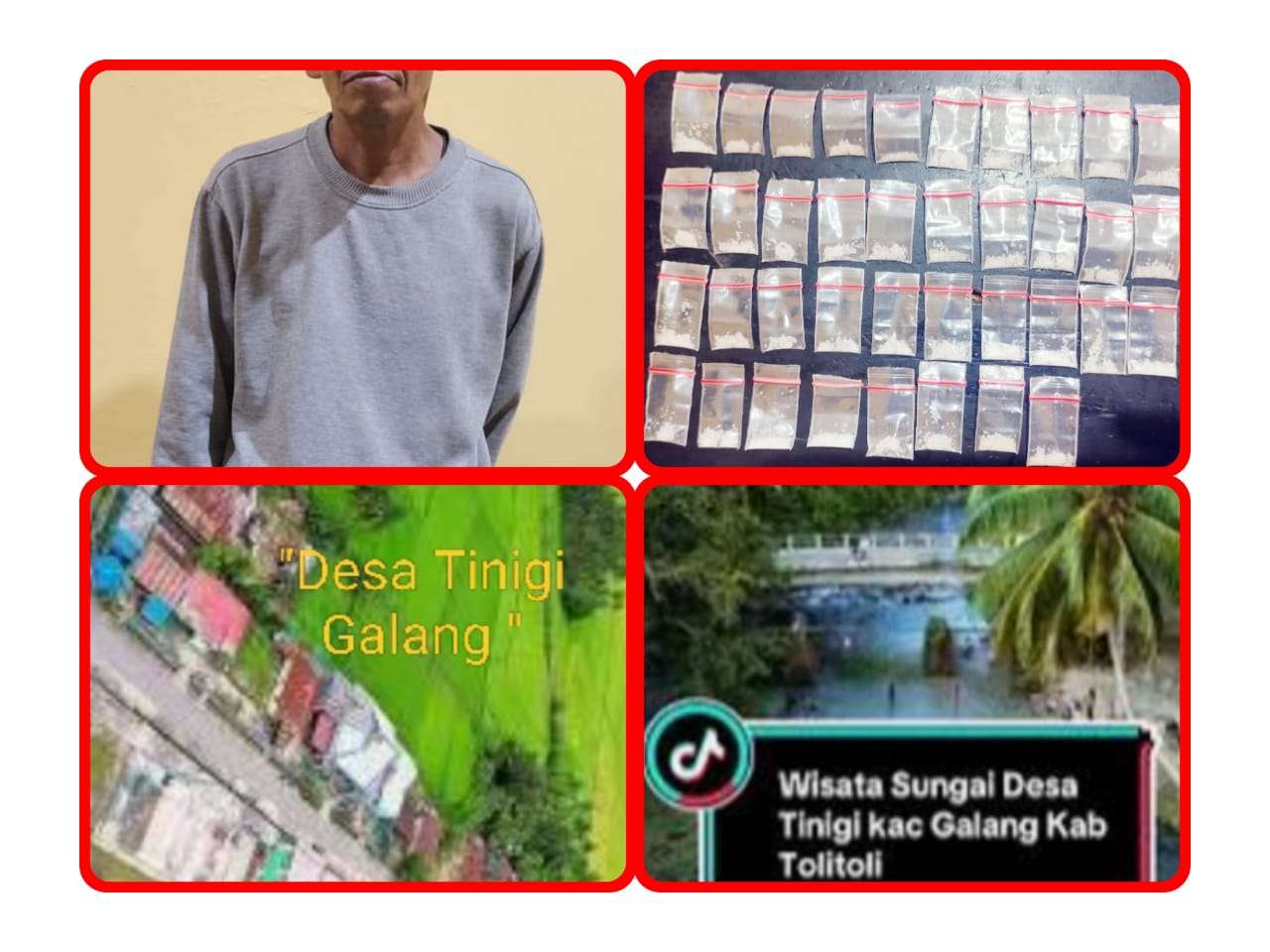 Petani di Desa Tinigi Galang Tolitoli Ditangkap Jualan Shabu