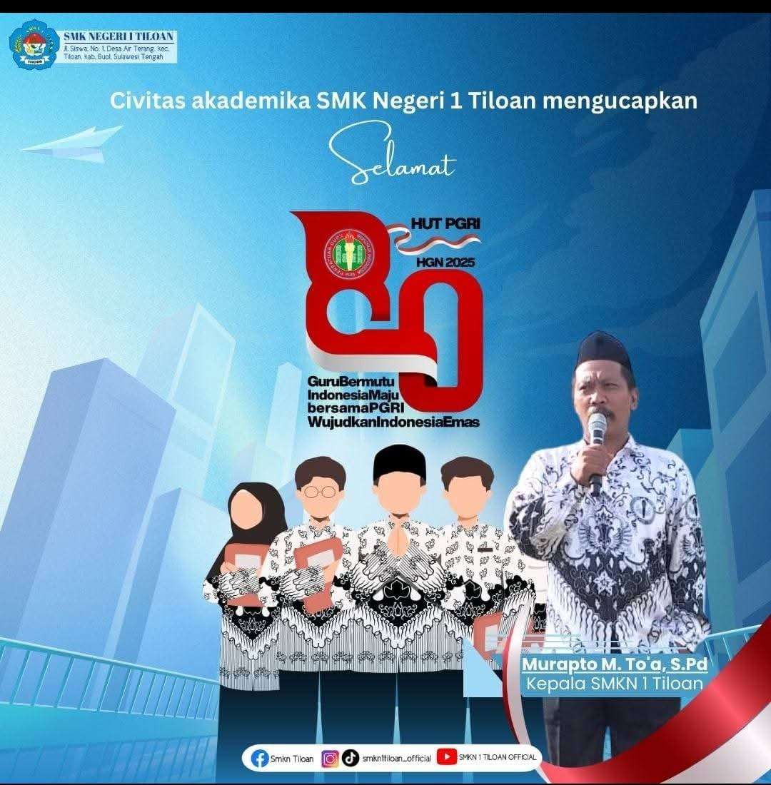 Kepsek SMKN 1 Tiloan Sampaikan Ucapan Selamat Hari Guru Nasional dan HUT PGRI ke-80