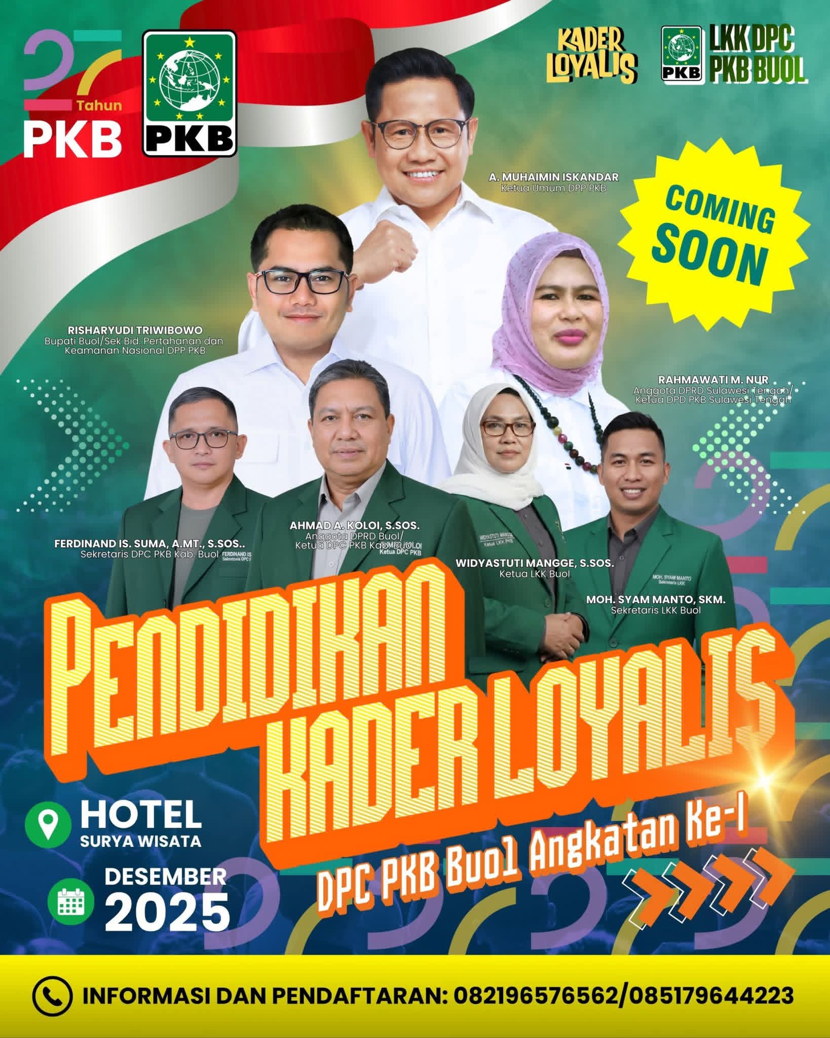 Pendidikan Kader Loyalis Angkatan I DPC PKB Buol Siap Digelar Desember 2025