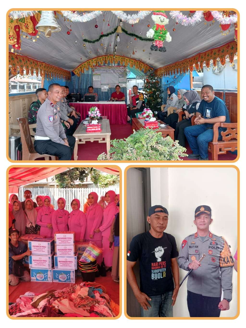 Pos Nataru Polsek Baolan Hari Ketiga Natal, Personel Gabungan Tetap Solid di Pos Pelayanan