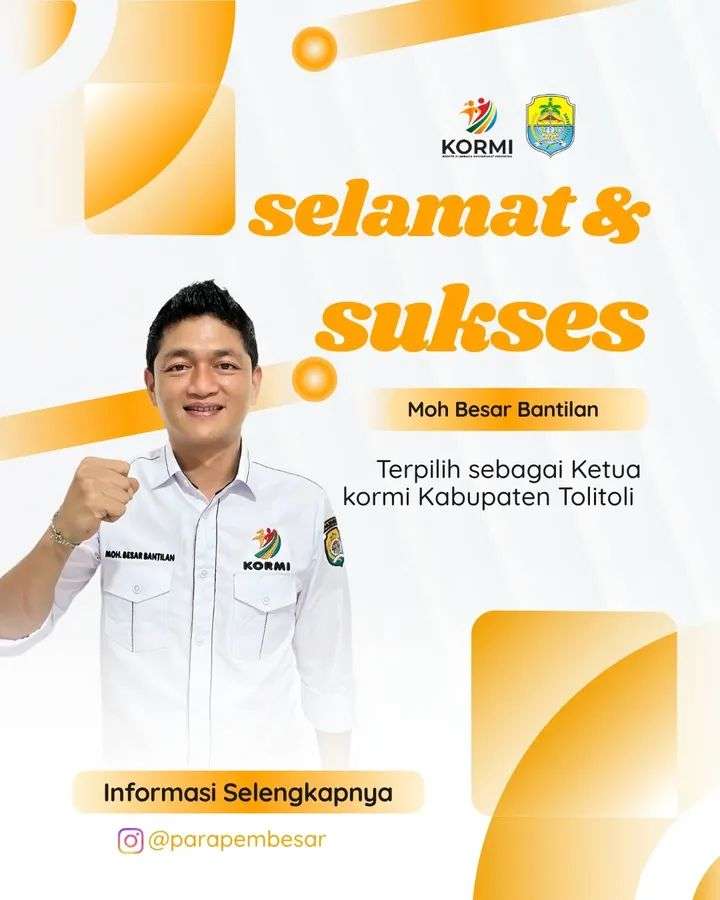 KORMI Resmi Berlabuh di Bumi Cengkeh, Moh Besar Bantilan Nahkodai Olahraga Masyarakat Tolitoli