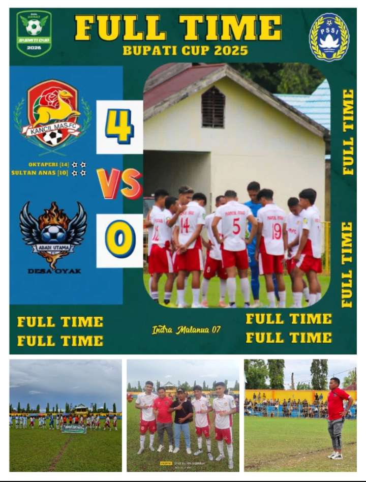 Kancil Mas Baturata FC Libas Abadi Utama Oyak FC 4–0, Melaju ke Final Piala Bupati Buol Cup 2025