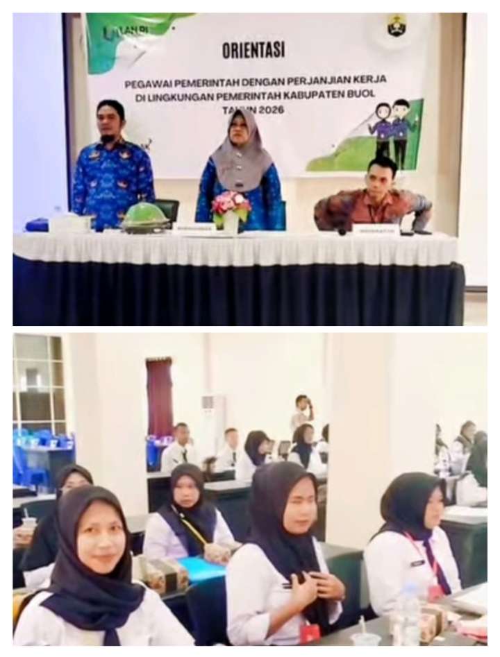 Kadis Kominfo Buol Berikan Materi Literasi Digital kepada Peserta Orientasi PPPK Tahun 2026