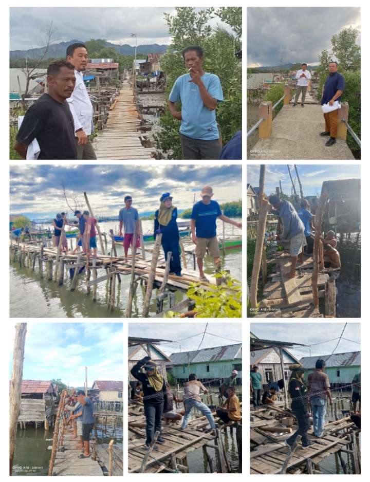 Anggota DPRD Buol Tinjau Jalan Layang Swadaya Warga RT 27 Kelurahan Buol