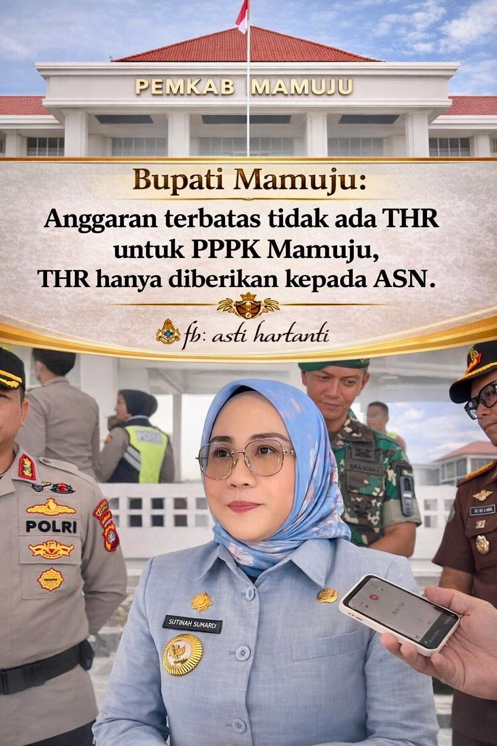 PPPK di Mamuju Tidak Terima THR 2026, Bupati Sebut Anggaran Daerah Tidak Mencukupi