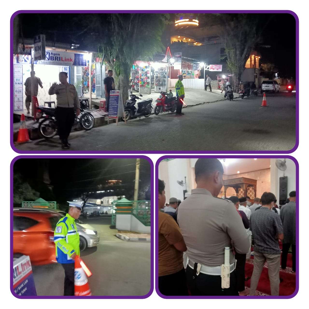 Pengamanan masjid agung Al Mubarak Tolitoli setiap malam Ramadhan di jaga personil polres Tolitoli “