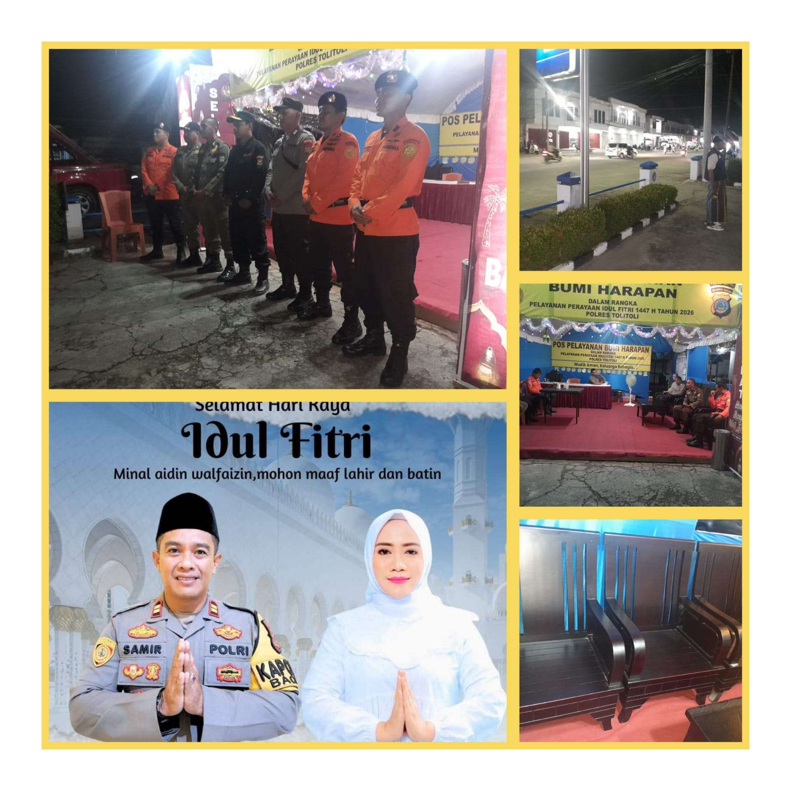 Malam ke 27 ramadhan kendaraan mulai ramai lancar kapolsek Baolan segera intensifkan pos Tinombala “